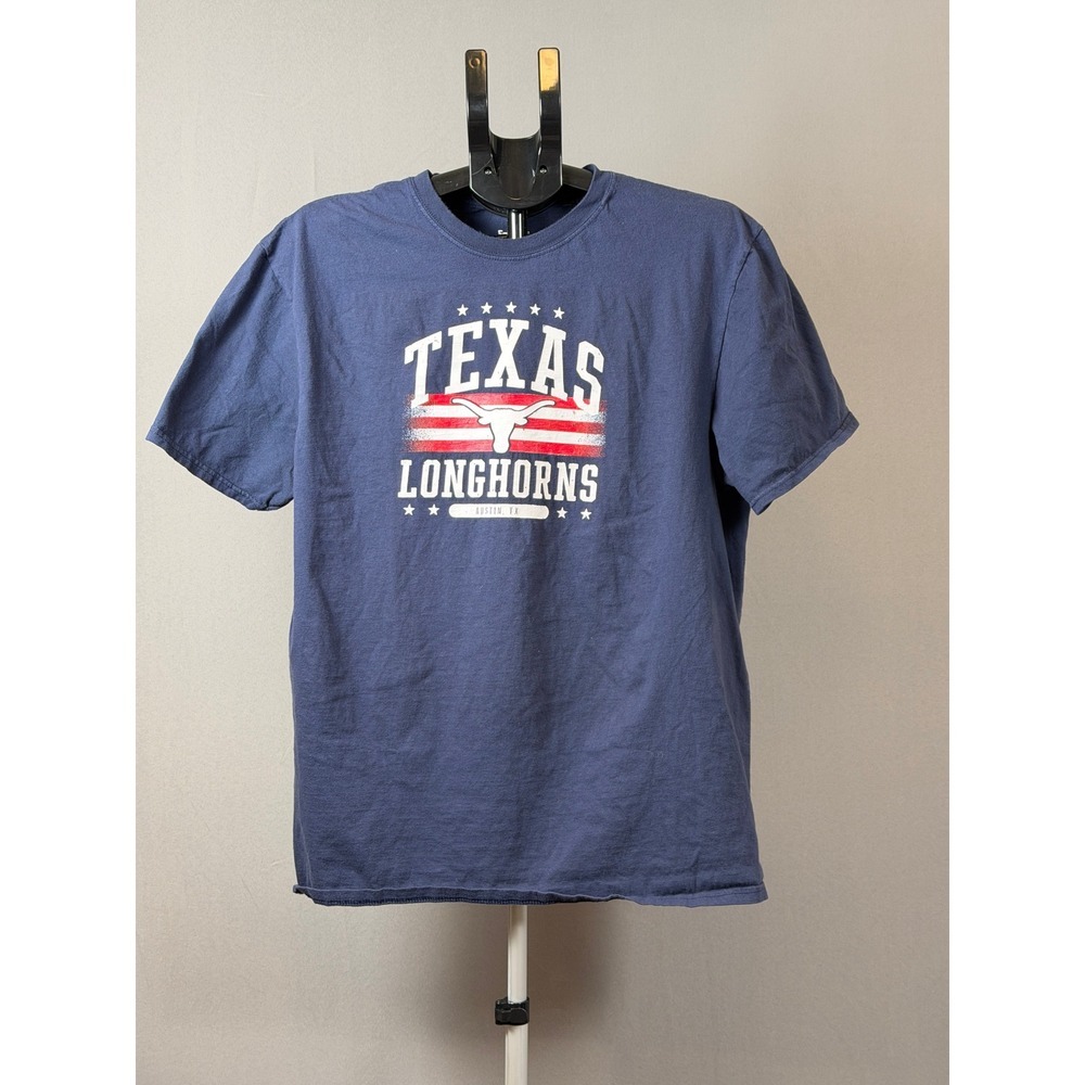 Men's Texas Longhorns Fanatics T Shirt XL Navy‎ Blue Austin TX Graphic Tee